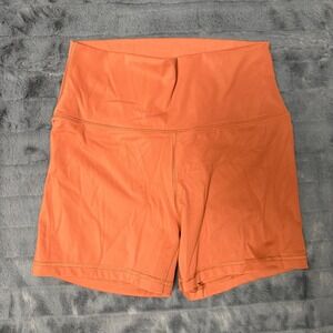 CRZ YOGA Womens High Waisted Biker Shorts Burnt Orange Size Medium 4 Inseam